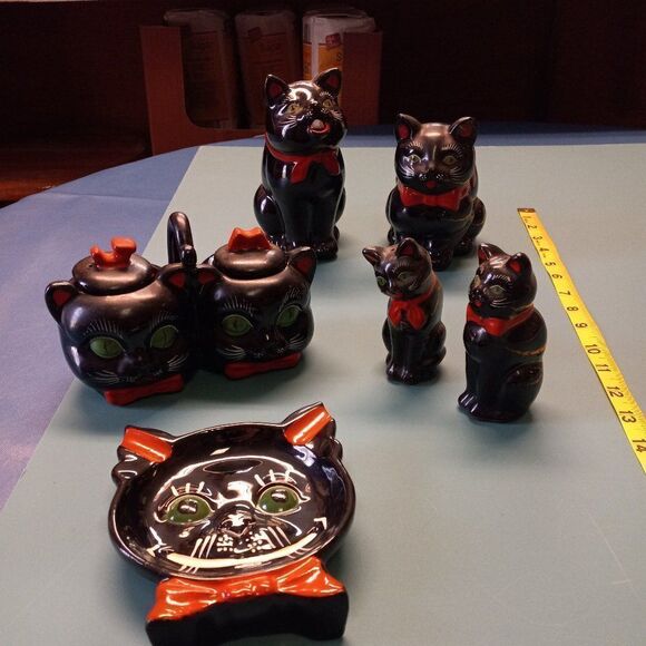 Vintage Cat Redware Anthropomorphic Ash Tray Cottagecore, Kitch - Picture 3 of 5